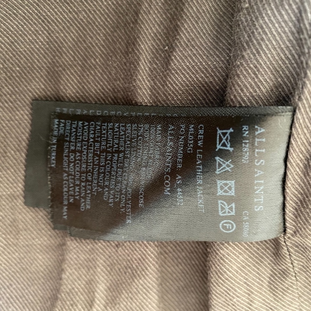 COPY - ALLSAINTS CREW SUEDE LEATHER JACKET GREEN - Picture 7 of 7